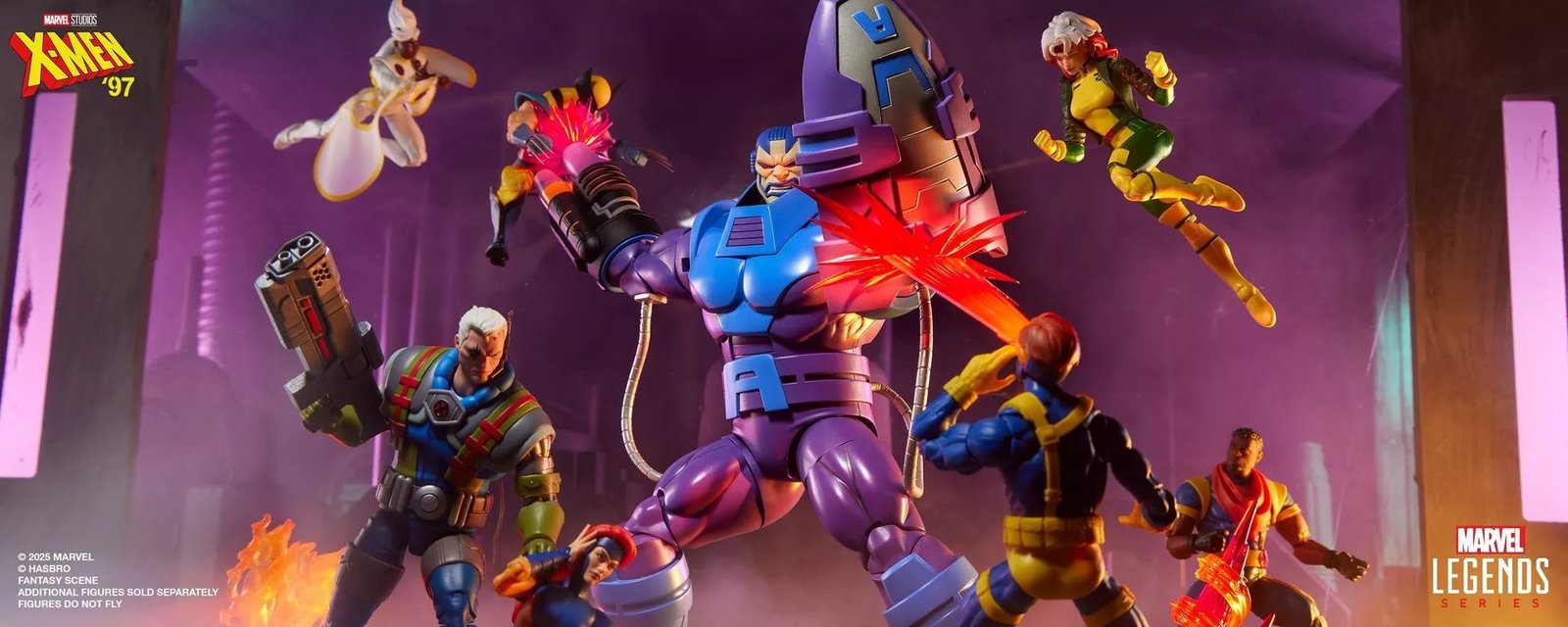 Apocalypse em batalha contra Cable, Ciclope, Tempestade, Vampira e Wolverine